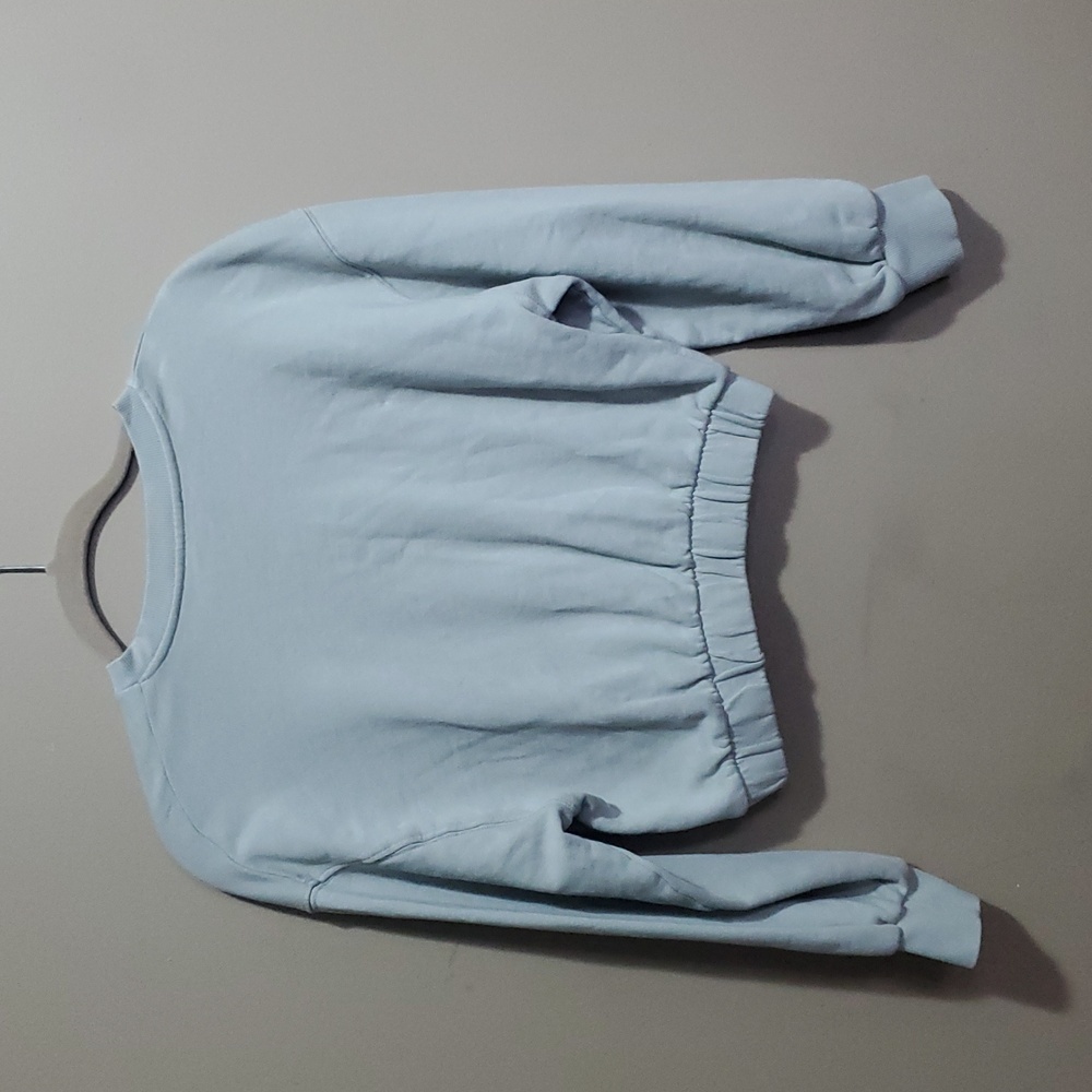 Zara grey cropped sweatshirt size medium - Picture 6 of 6